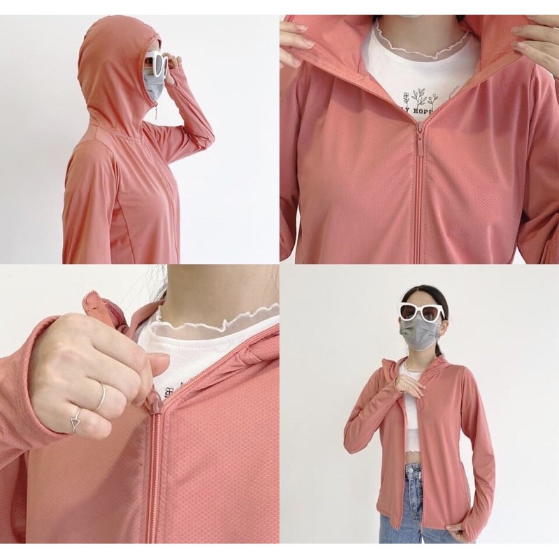 SET ÁO CHỐNG NẮNG túi cuộn + VÁY CHỐNG NẮNG cùng màu chất liệu thông hơi kim cương siêu mát, gọn nhẹ