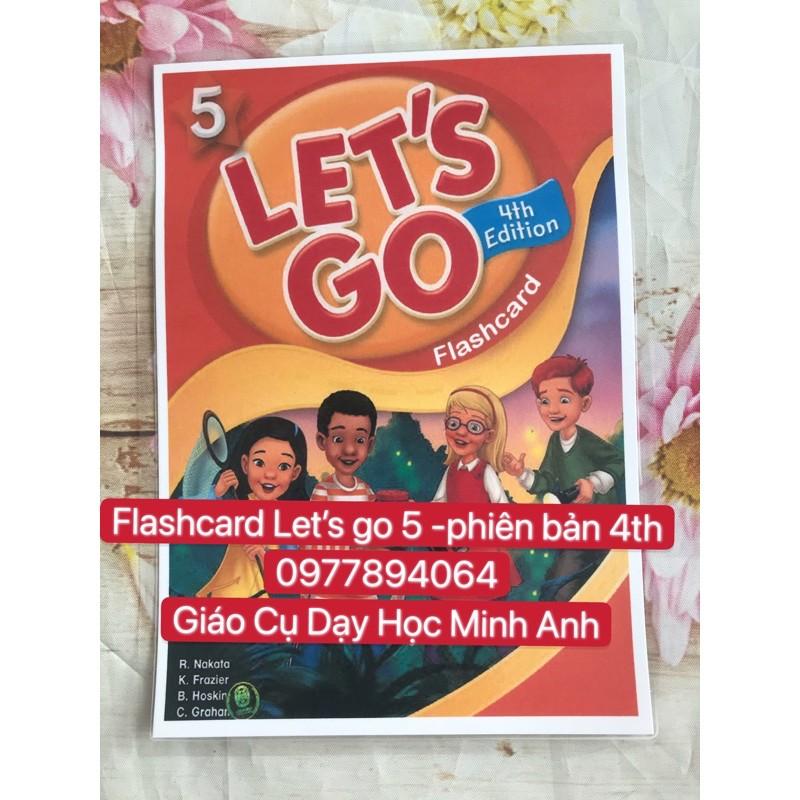 Flashcards Let’s go 5- phiên bản 4- Thẻ ép plastics bền đẹp