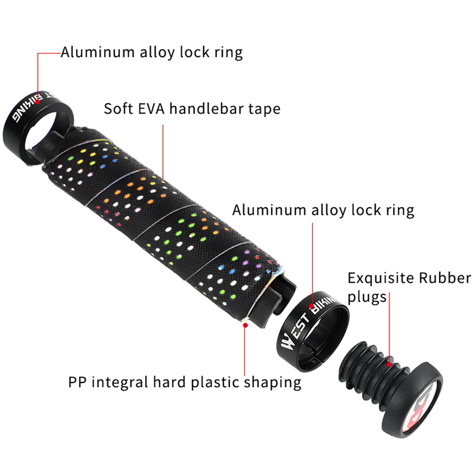 2 cái Tay cầm Xe đạp bằng cao su mềm ,chống trượt , chống nước đàn hồi và chống ăn mòn