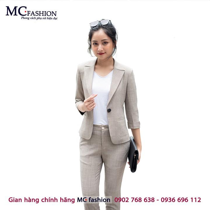 Quần Tây Nữ Lưng Cao, Đẹp, Kiểu Quần Âu Nữ Công Sở, Ống Côn, Màu Nude, Mc Fashion TQ0383