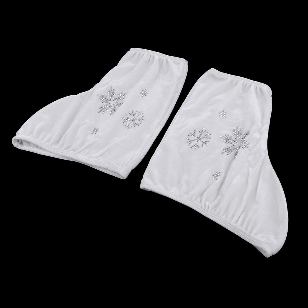 2x 1 Pair Velvet Figure Ice Skate Boot Covers  Shoes  /Roller/Ice Hockey Sports