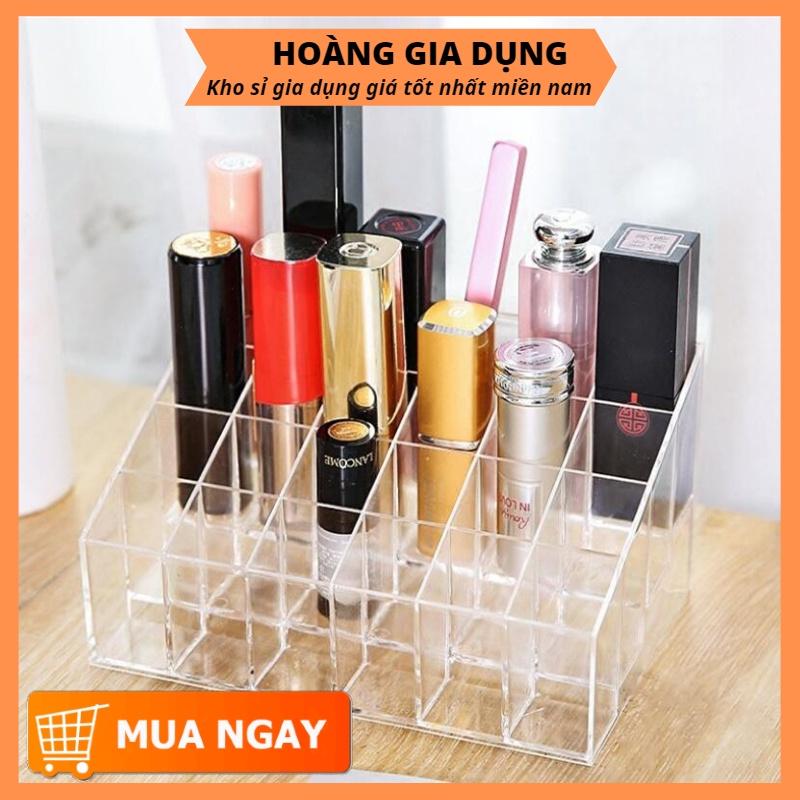 Khay Đựng Son Đựng Mỹ Phẩm Trong Suốt 24 ô Xin Xắn H034