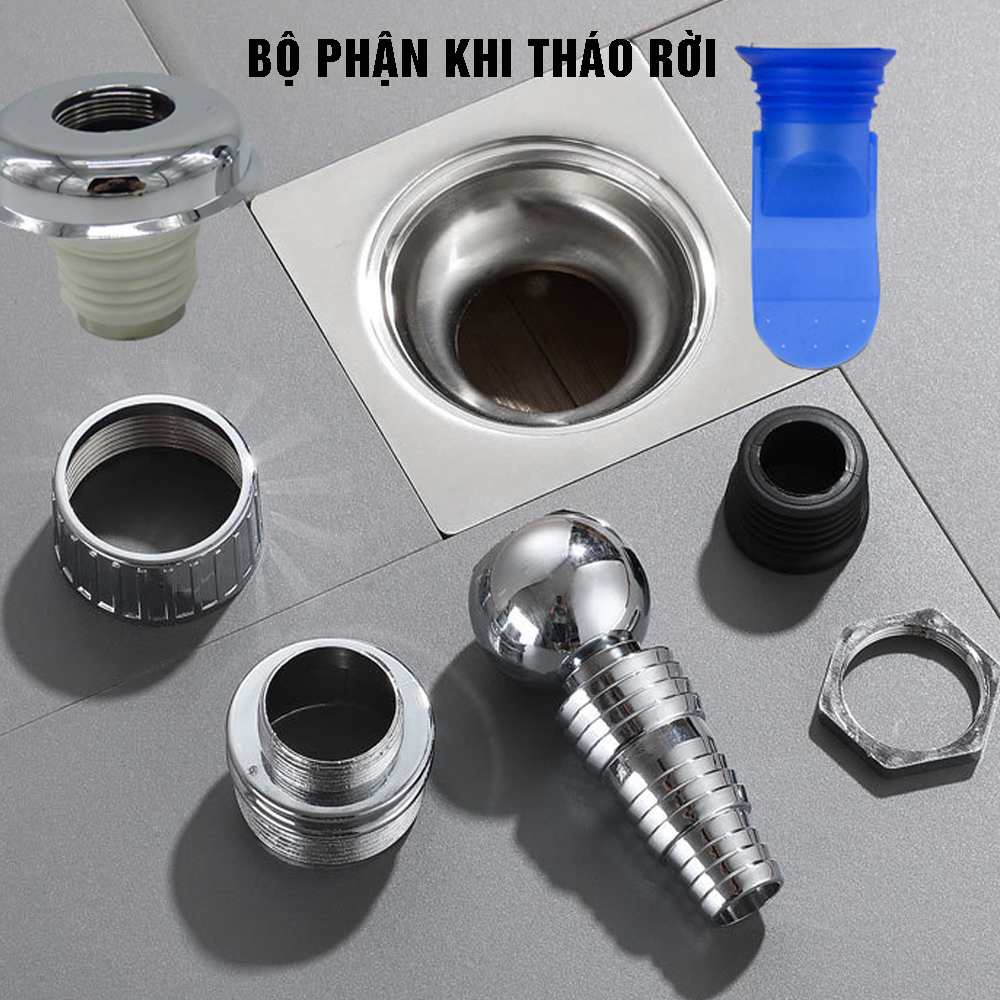 Bộ thoát nước máy giặt, chậu rửa, thoát nước thải kiêm chống mùi hôi, ngăn côn trùng trào ngược, cổ xoay 360 độ, loại đứng MIHOCO 3112