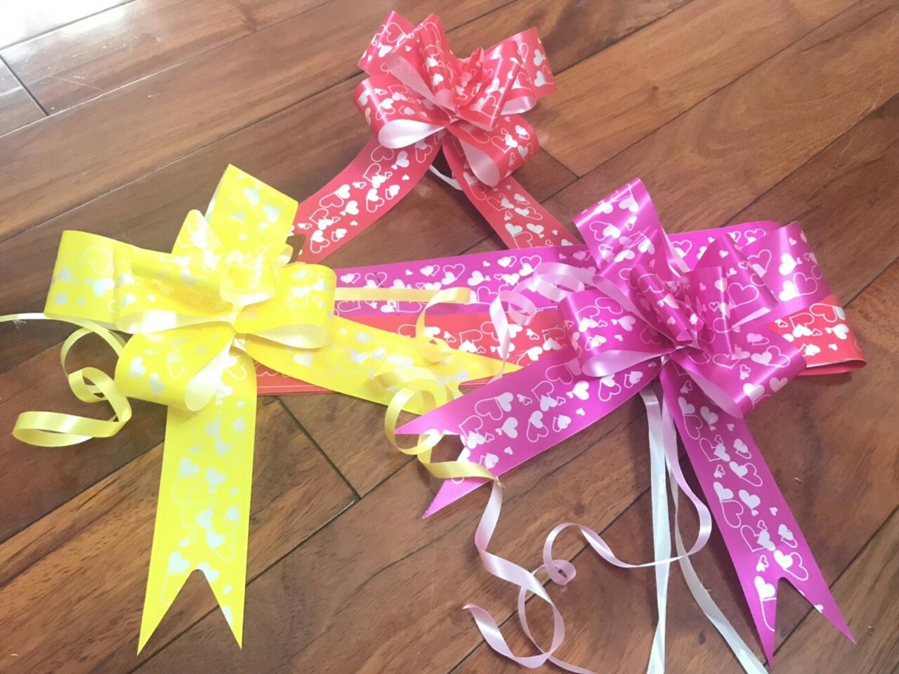 100 Nơ rút size 5cm trang trí giỏ quà hộp quà lễ tiệc cưới hỏi