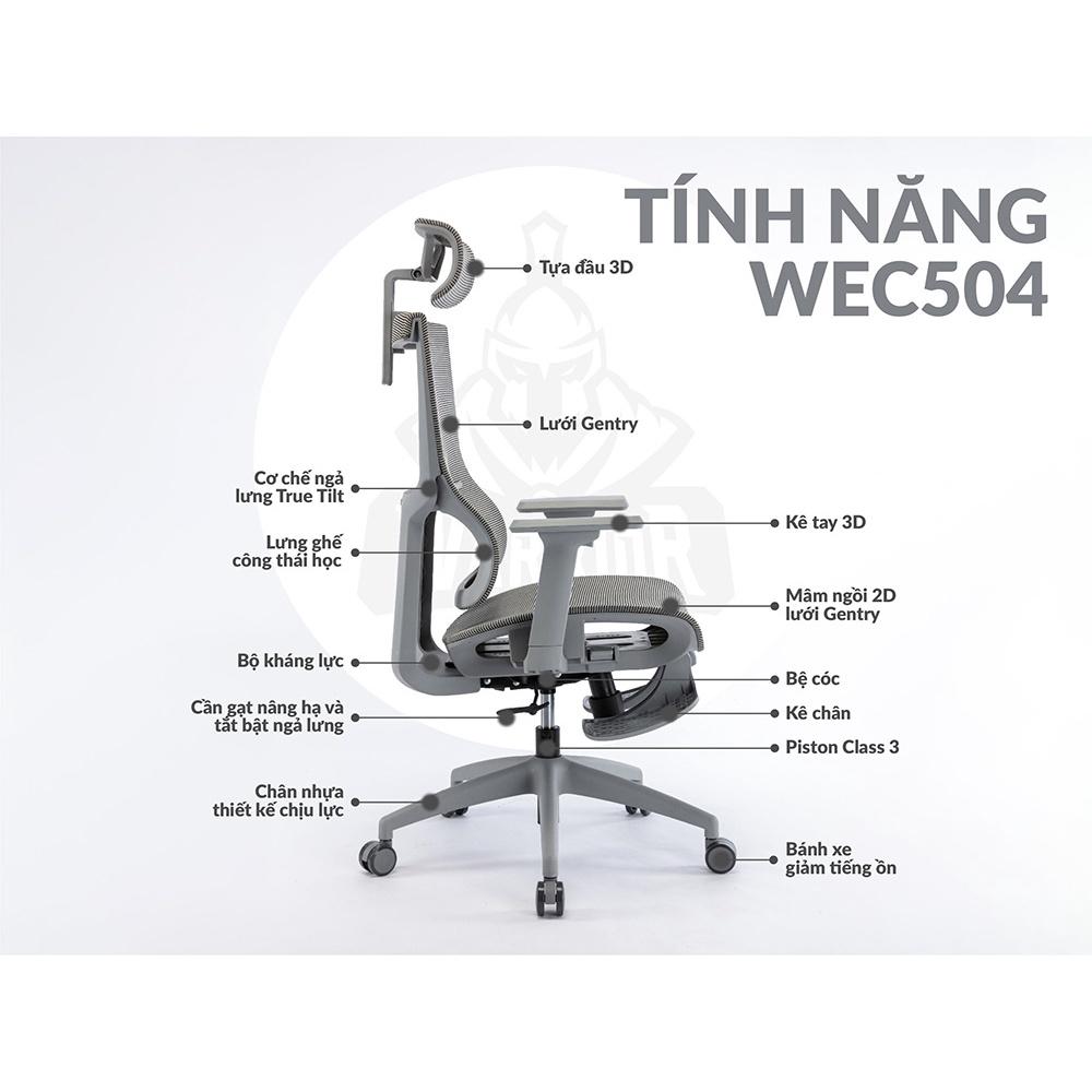 Ghế công thái học ergonomic WARRIOR – Hero series – WEC504 Black