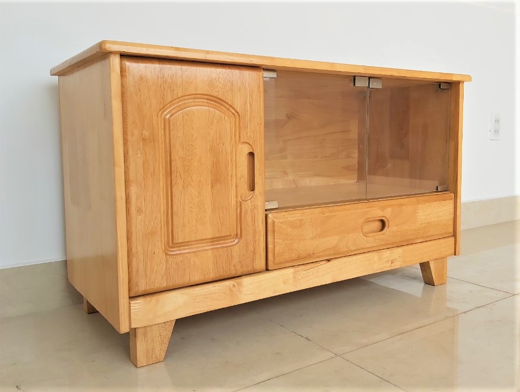 Kệ Tivi Gỗ Cao Su Ngang 97cm Nhiều Màu, Kệ Gỗ Trang Trí - Gỗ Song Bản