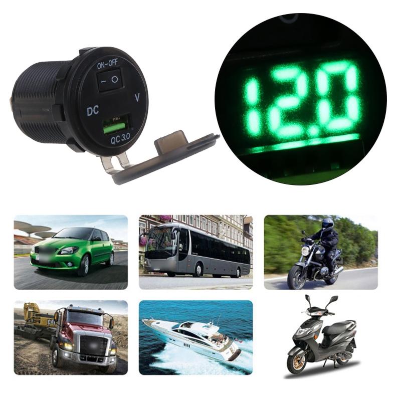 Universal 12V USB Car Boat Sạc ổ cắm cho cổng ổ cắm Bộ sạc USB QC 3.0