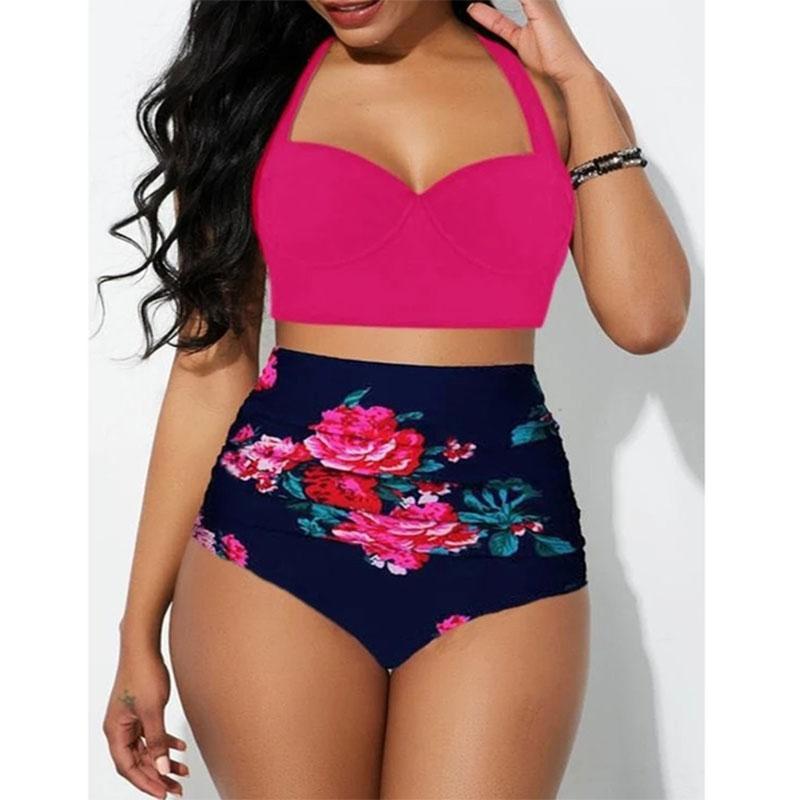 2021 Sexy Plus Kích Thước Bikini Cao Cấp Đầm Nữ Push Up Bra Bộ Plus Kích Thước Đồ Bơi Áo Tắm 4XL 5XL