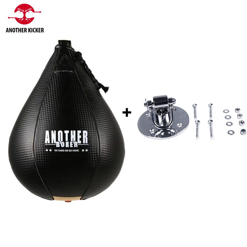 Tốc độ bóng xoay bộ tập thể dục quyền anh Pear MMA Punching PU Túi tốc độ Speedbag Base Phụ kiện Pera Boxeo Huấn luyện Thiết bị Color: Swivel