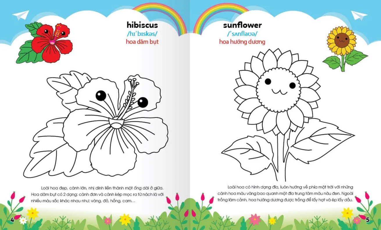 Colouring 365 Ngày Tô Màu - Khám Phá Thế Giới Phát Triển Trí Tuệ - Cuốn 3: Hoa, Quả, Rau Củ