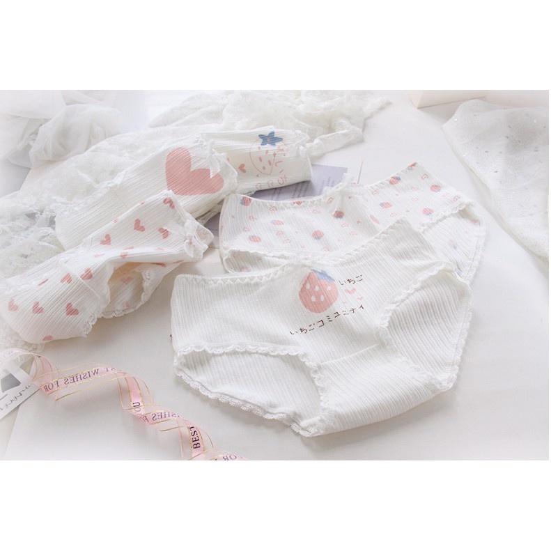 Quần Lót Nữ Cotton Hình Tim-DâuThời Trang Ôm Mông . Hàng Loại Đẹp.