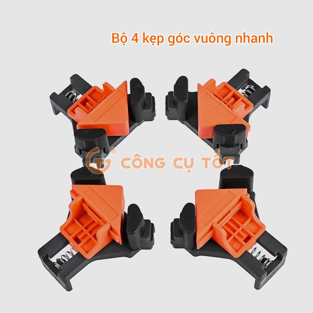 Bộ 4 ê tô góc vuông - kẹp góc vuông nhanh