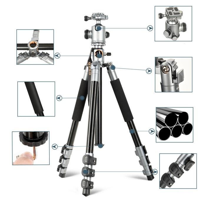 Chân máy ảnh Tripod Beike Q868HB, Hàng chính hãng