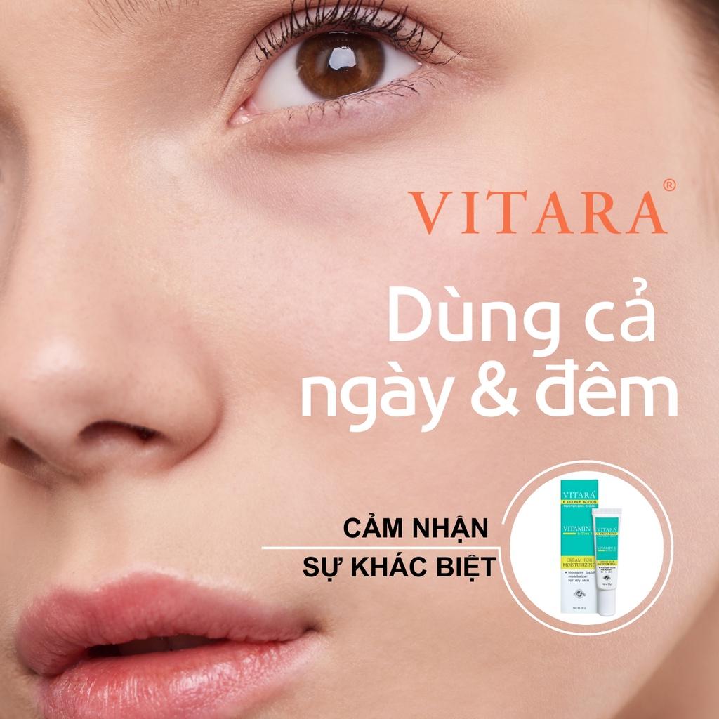 Kem dưỡng ẩm Vitara E Double Action Moistruring ngừa lão hóa, da nhăn và se khít lỗ chân lông 20g