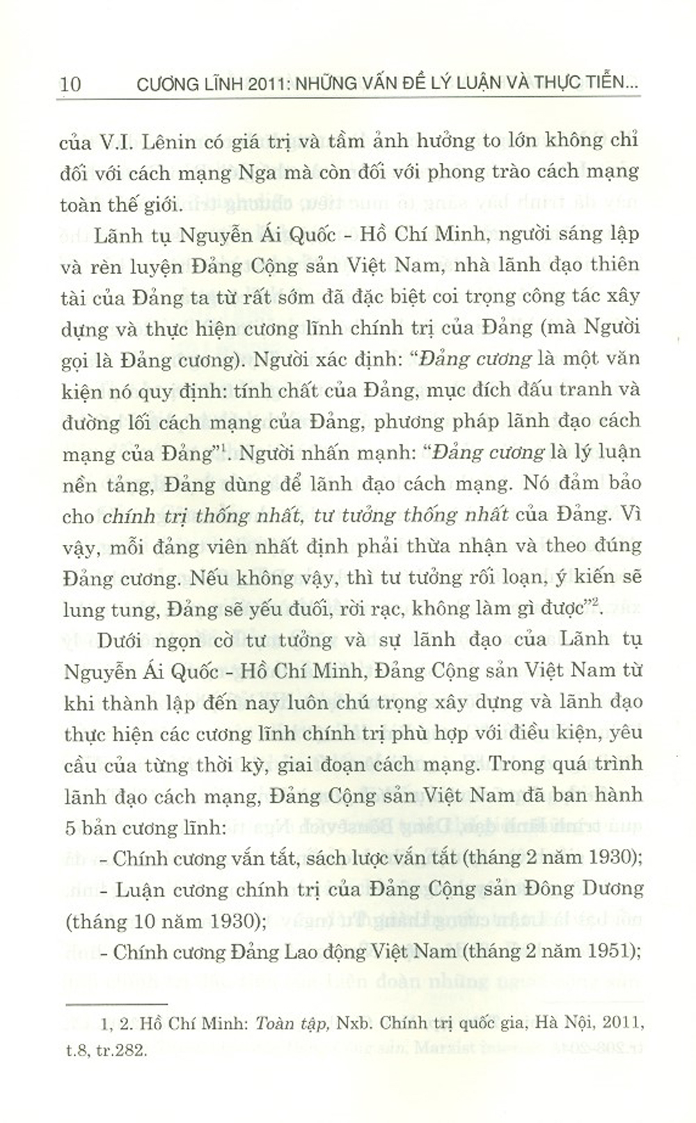 Cương Lĩnh 2011 - Những Vấn Đề Lý Luận Và Thực Tiễn Qua 10 Năm Thực Hiện