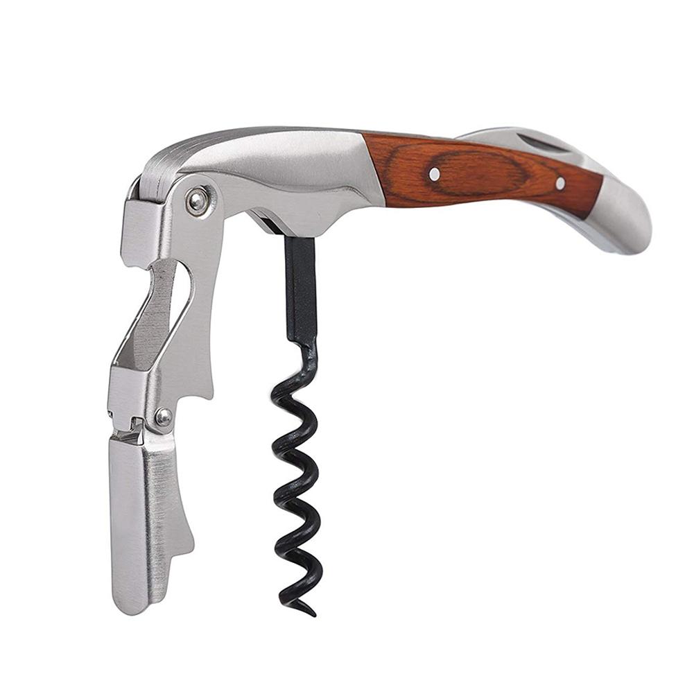 Multifunction Portable Wood Handle Red Wine Opener Screw Corkscrew Wine Bottle Opener Cook Tool