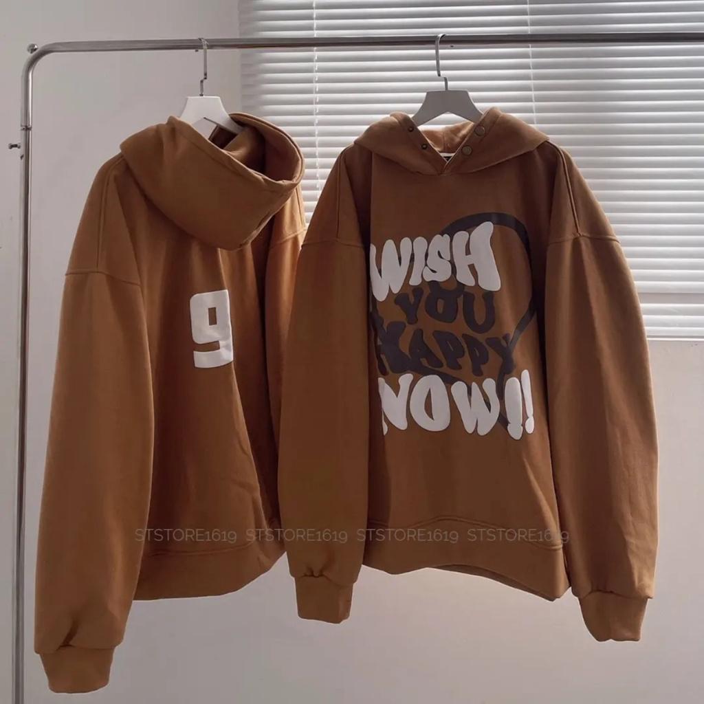 Áo hoodie Nam Nữ WISHNOW Form Rộng Unisex Ulzzang