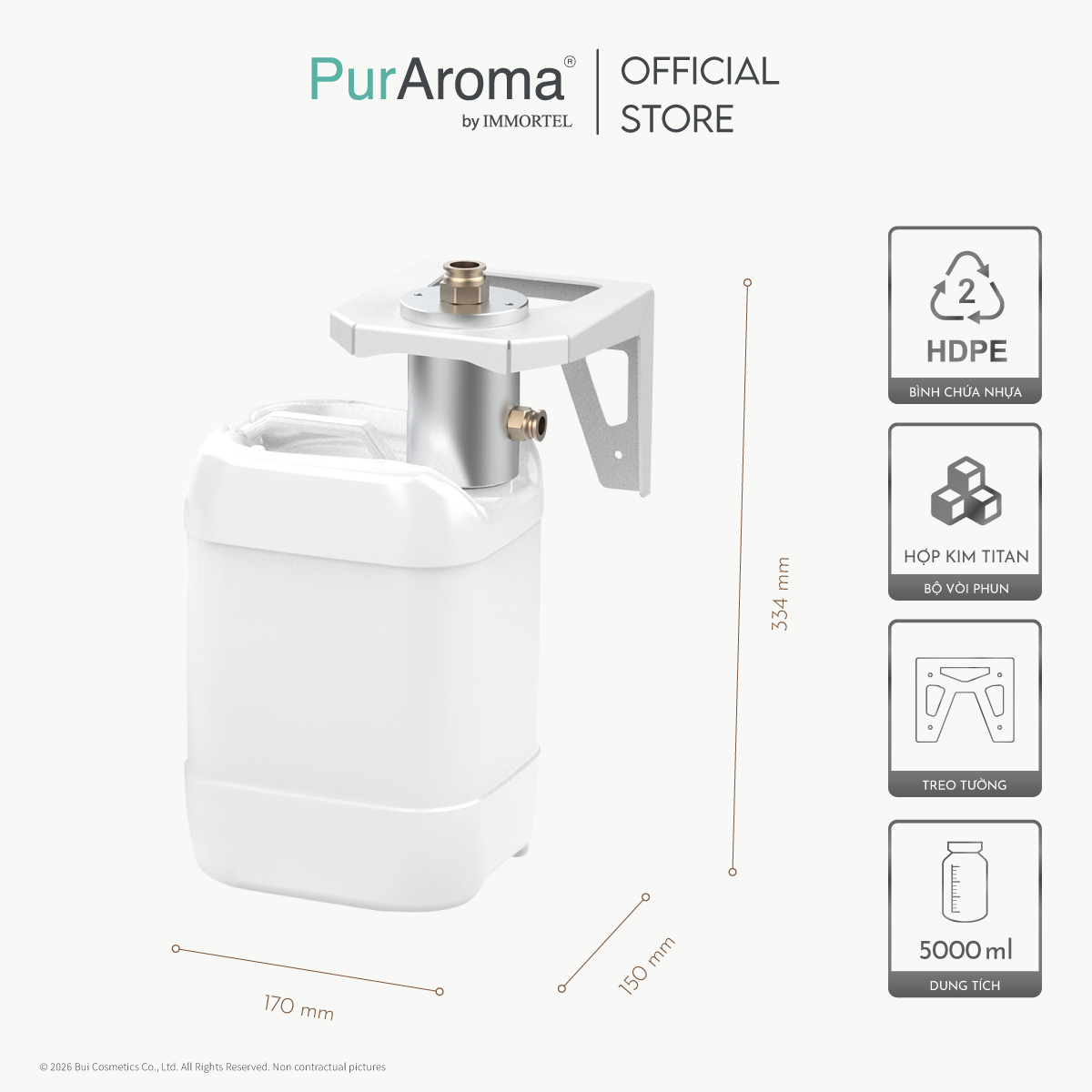 Máy Khuếch Tán Công Nghiệp PurAroma PRO 26W - Công Nghệ Phun Sương Lạnh Nano Siêu Mịn