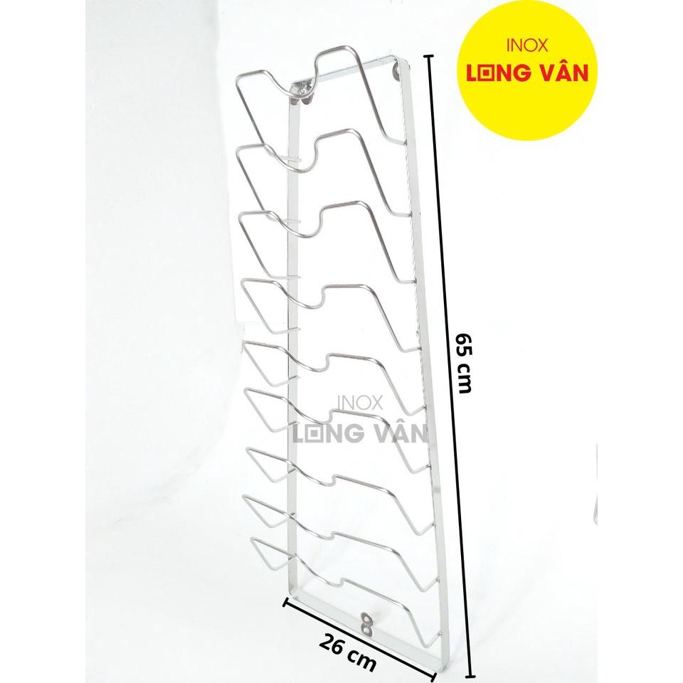 Treo máng nắp nồi vung INOX 304 cao cấp (loại 6 nắp, 9 nắp)