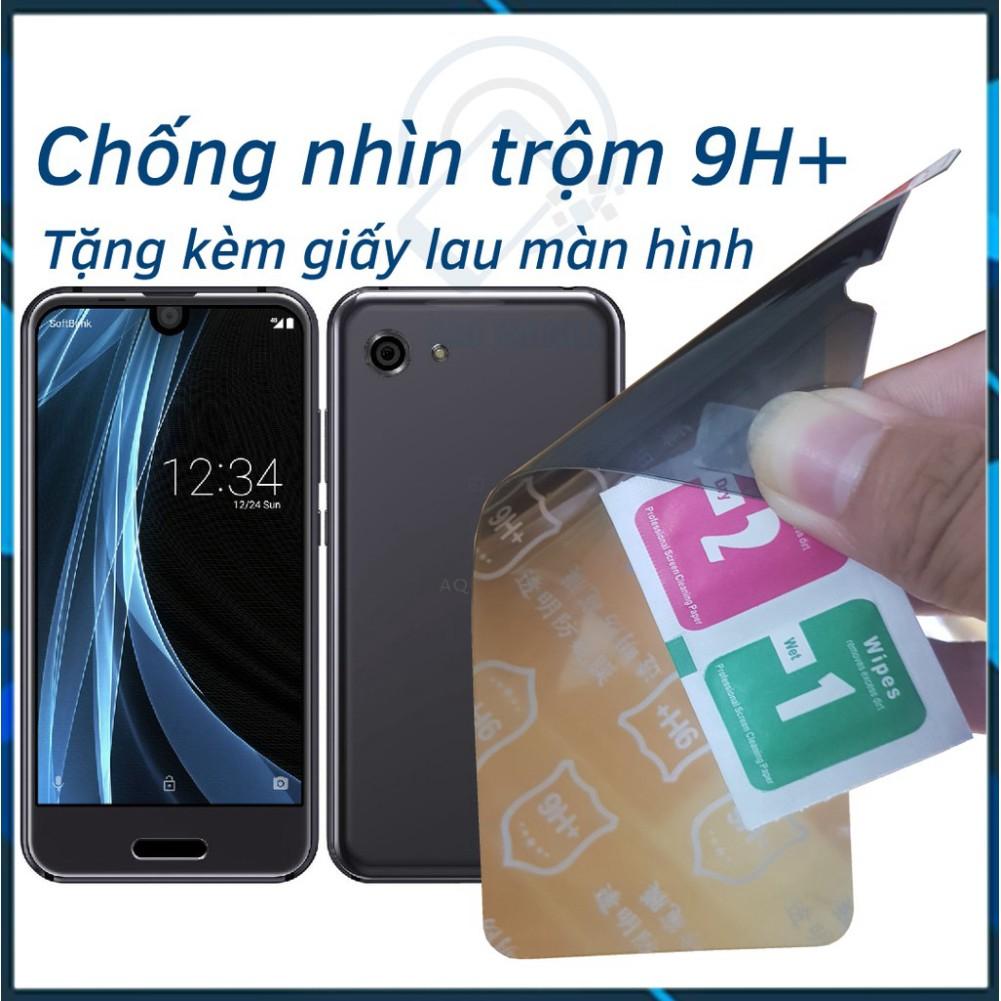 Dán chống nhìn trộm Sharp Aquos R Compact - Dán cường lực dẻo nano 9H+