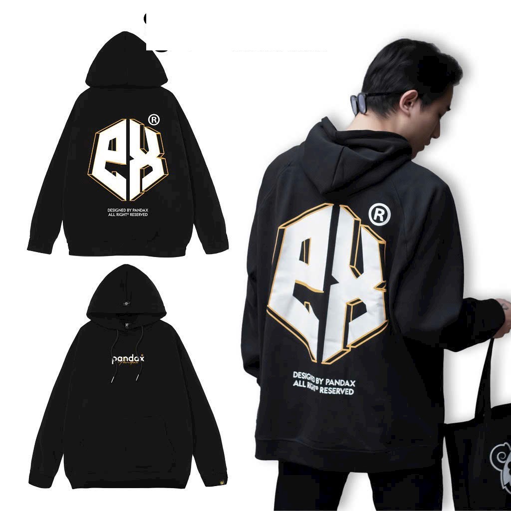 áo Hoodie nam nữ local brand PANDAX big logo đi phượt cá tính chống nắng mưa , áo khoác cặp đôi hoodie nỉ form rộng unisex chất nỉ chân cua tay bồng oversize