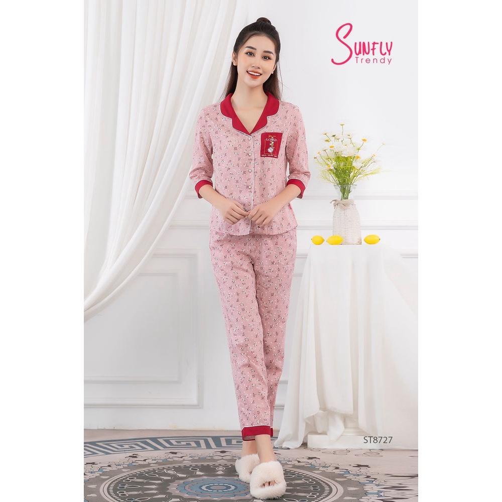 ST8727 BỘ PIJAMAS KATE ÁO TAY LỠ QUẦN DÀI