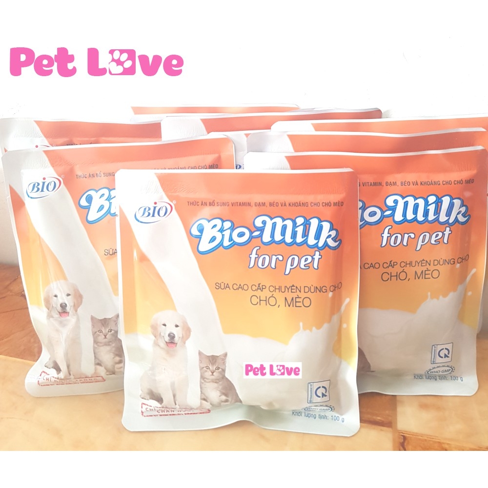 Bộ 10 gói sữa dinh dưỡng dành cho chó mèo - Bio milk for pet