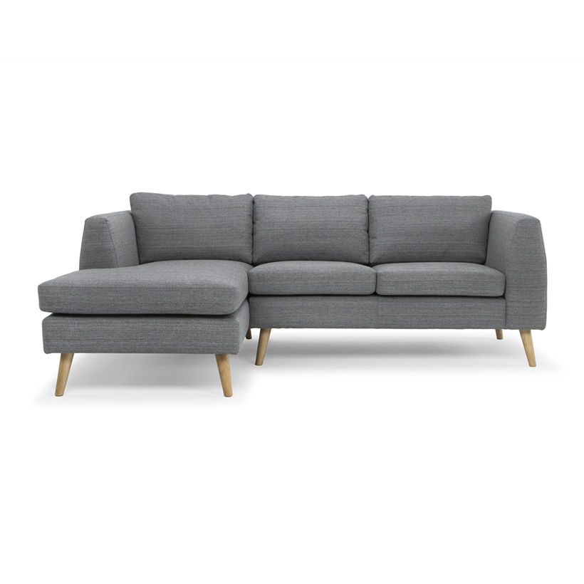 Ghế sofa góc Juno Sofa S701303 304 x 92/156 x 78 cm (xám)