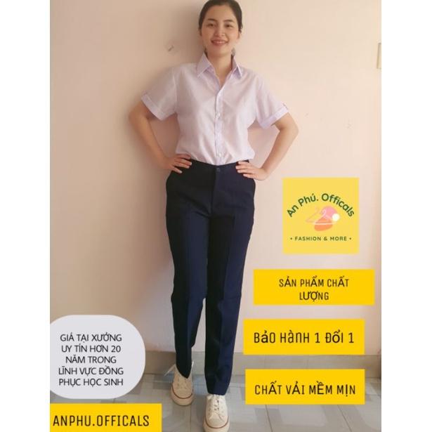 Quần tây nữ học sinh cấp 2 cấp 3 , 100% vải tuyết mưa mềm mịn, form đẹp
