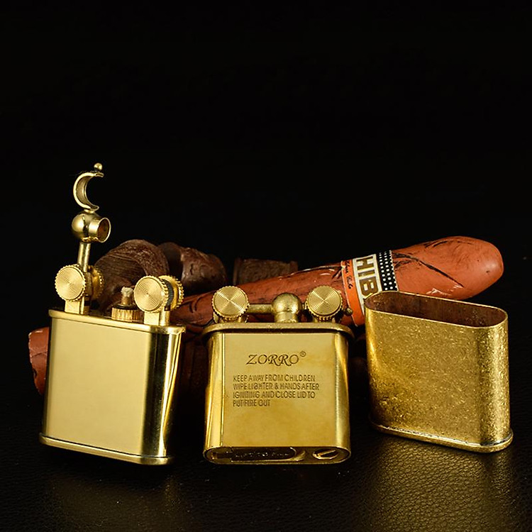 Vỏ Hột Quẹt Bật Lửa Xăng Cao Cấp Kuboy/Zorro KZ-558 - Dùng Xăng Bấc Đá Cao Cấp