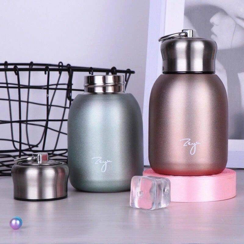 Bình Chân Không Cà Phê Mini Thời Trang Mới 300ML Bình Nước Du Lịch Cầm Tay Giữ Nhiệt Bằng Thép Không Gỉ Đáng Yêu