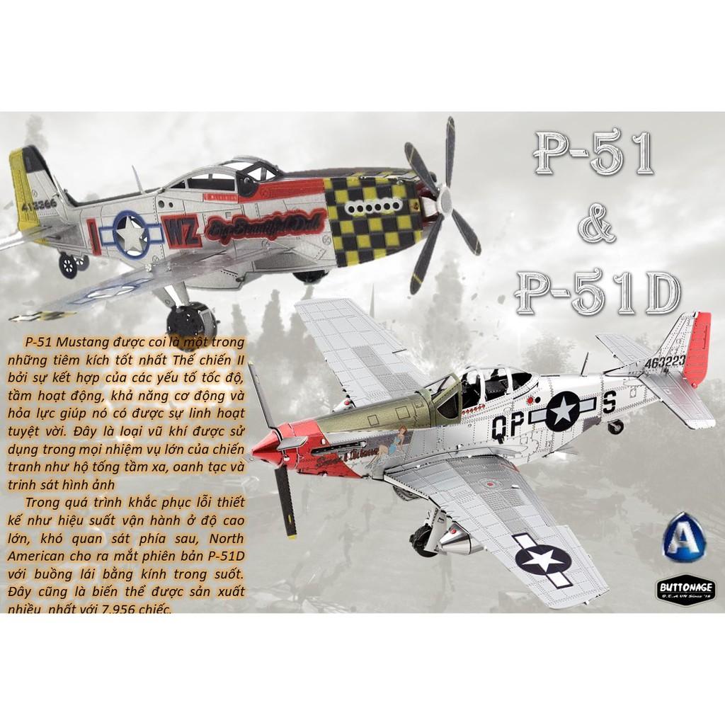 Mô Hình Lắp Ráp 3d Máy bay P-51D Mustang