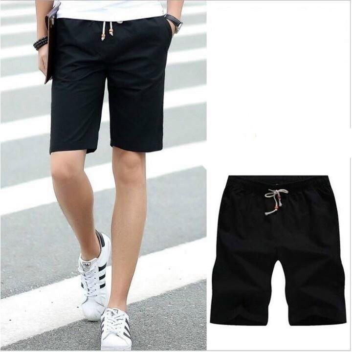 Quần Short Kaki lưng thun nam - Sọt Lững Kiểu Dáng Thể Thao Unisex sáu Màu Đen, Xám.đỏ,rêu.kem,trắng 04x