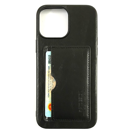 Ốp lưng cho iPhone 13 Pro Max hiệu KSTDESIGN leather card đế dựng (2 trong 1) - Hàng nhập khẩu