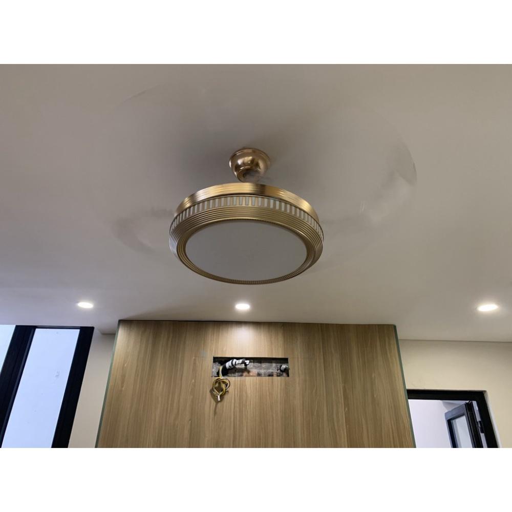 Quạt trần đèn dấu cánh, quạt có đèn tô điểm _cánh cụp cánh xòe 3 cách thức sáng có điều khiển