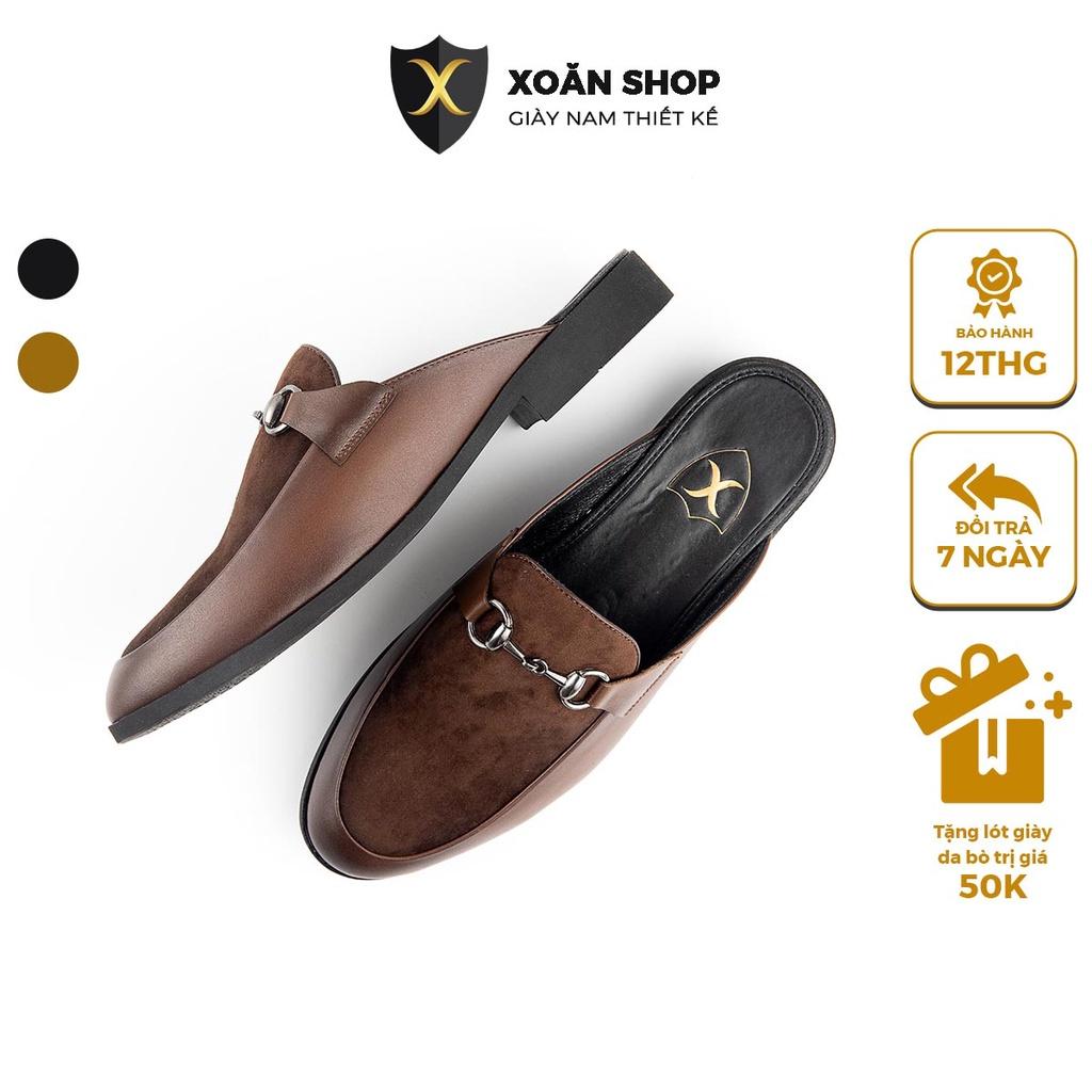 Giày Sục Nam Công Sở XOĂN SHOP Da Pu Pu Size 38 Đến 42 Màu Đen/Vàng - S001