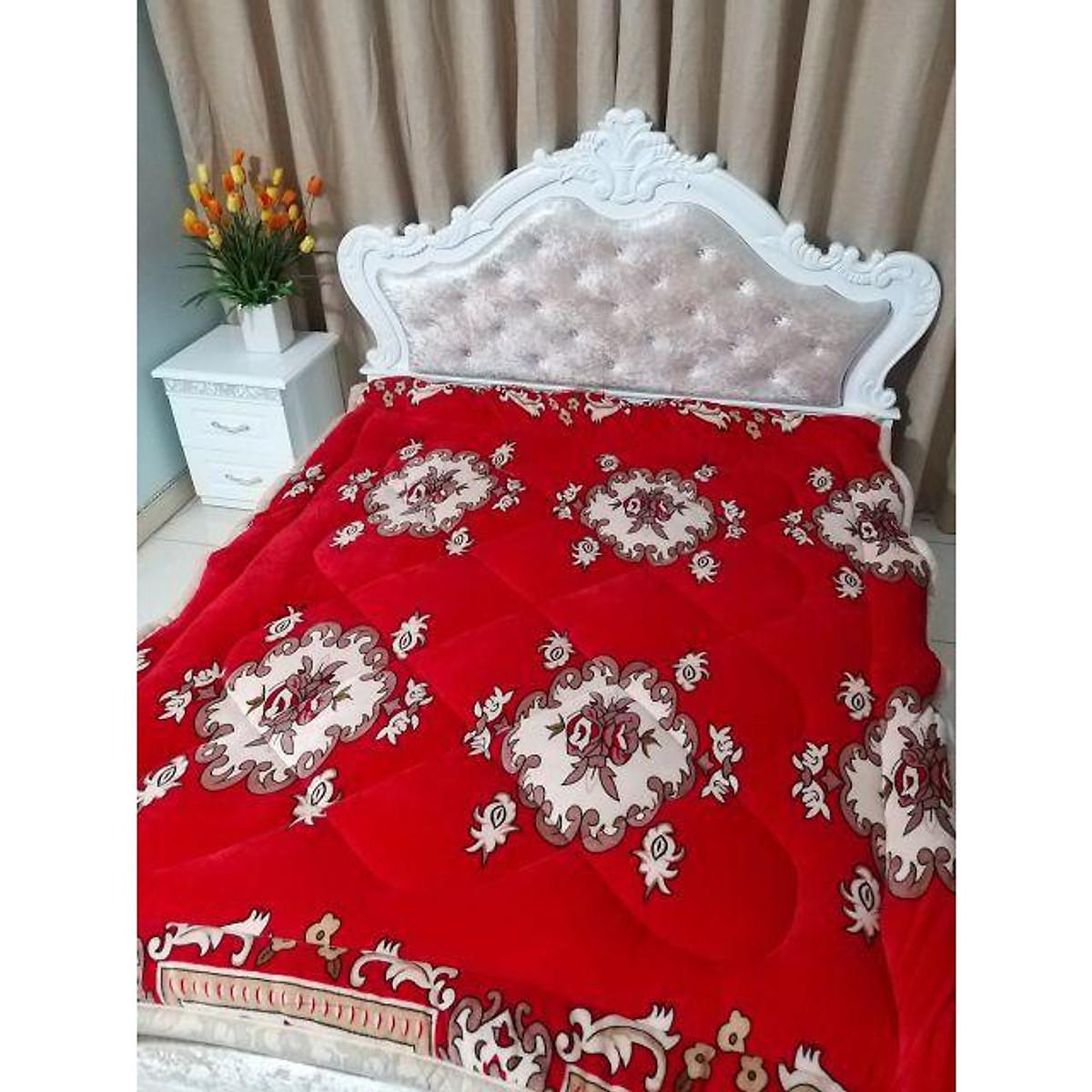 Chăn lông cừu cao cấp mùa đông hoạ tiết đẹp được chọn màu
