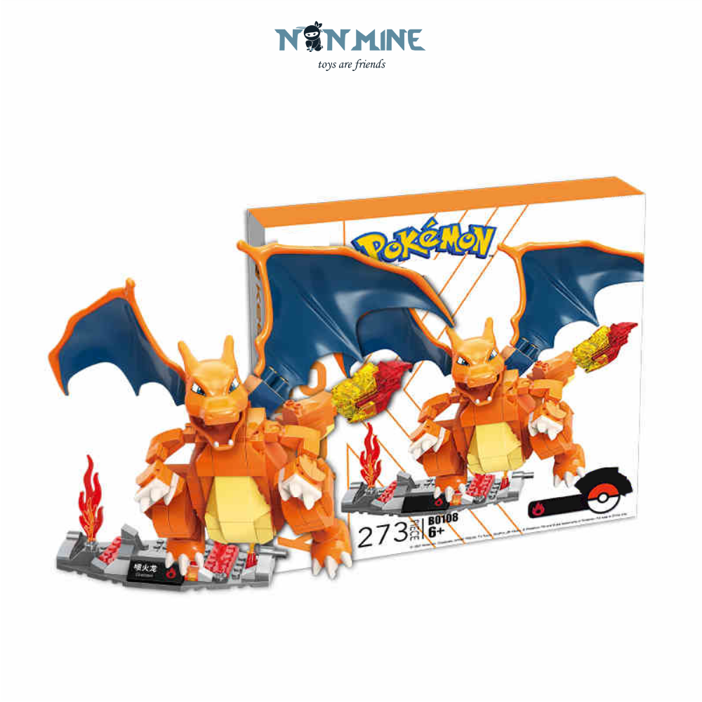 Đồ Chơi Lắp Ráp Pokemon Pikachu Rồng Charizard 273 Chi Tiết B0108 Cho Trẻ Từ 6 Tuổi