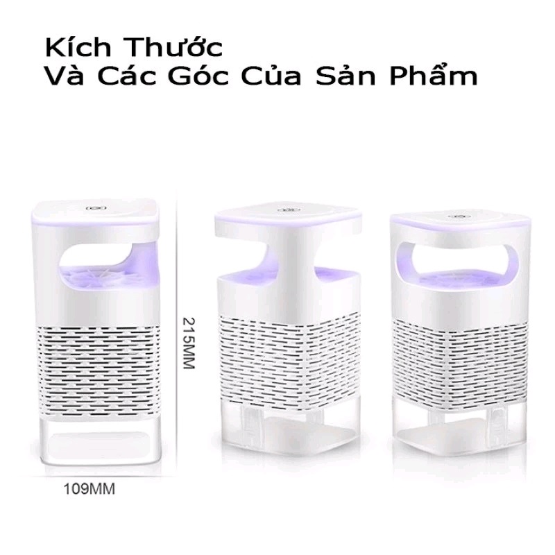 Đèn Ngủ Kiêm Bắt Muỗi - Đèn Led Tiết Kiệm Điện, Dùng Làm Đèn Ngủ, Máy Hút Muỗi Diệt Côn Trùng Thông Minh. Kingler 8615