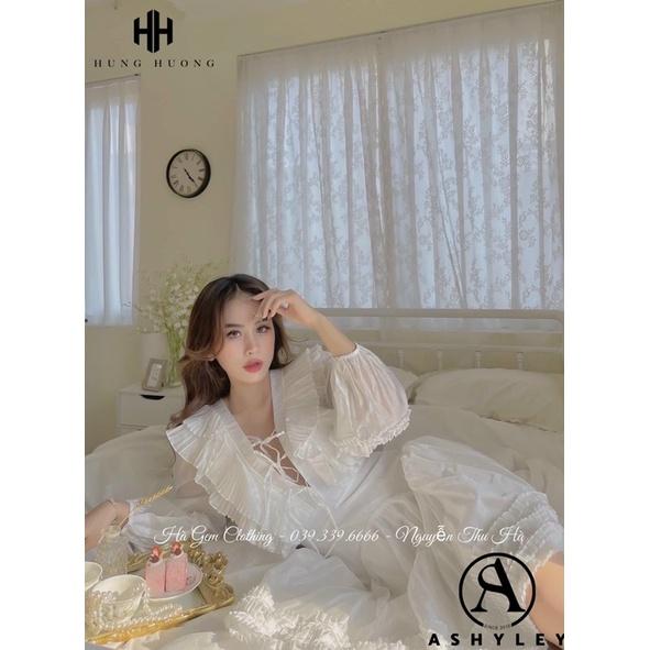 Đầm tay phồng hở lưng tơ hàn siêu cao cấp