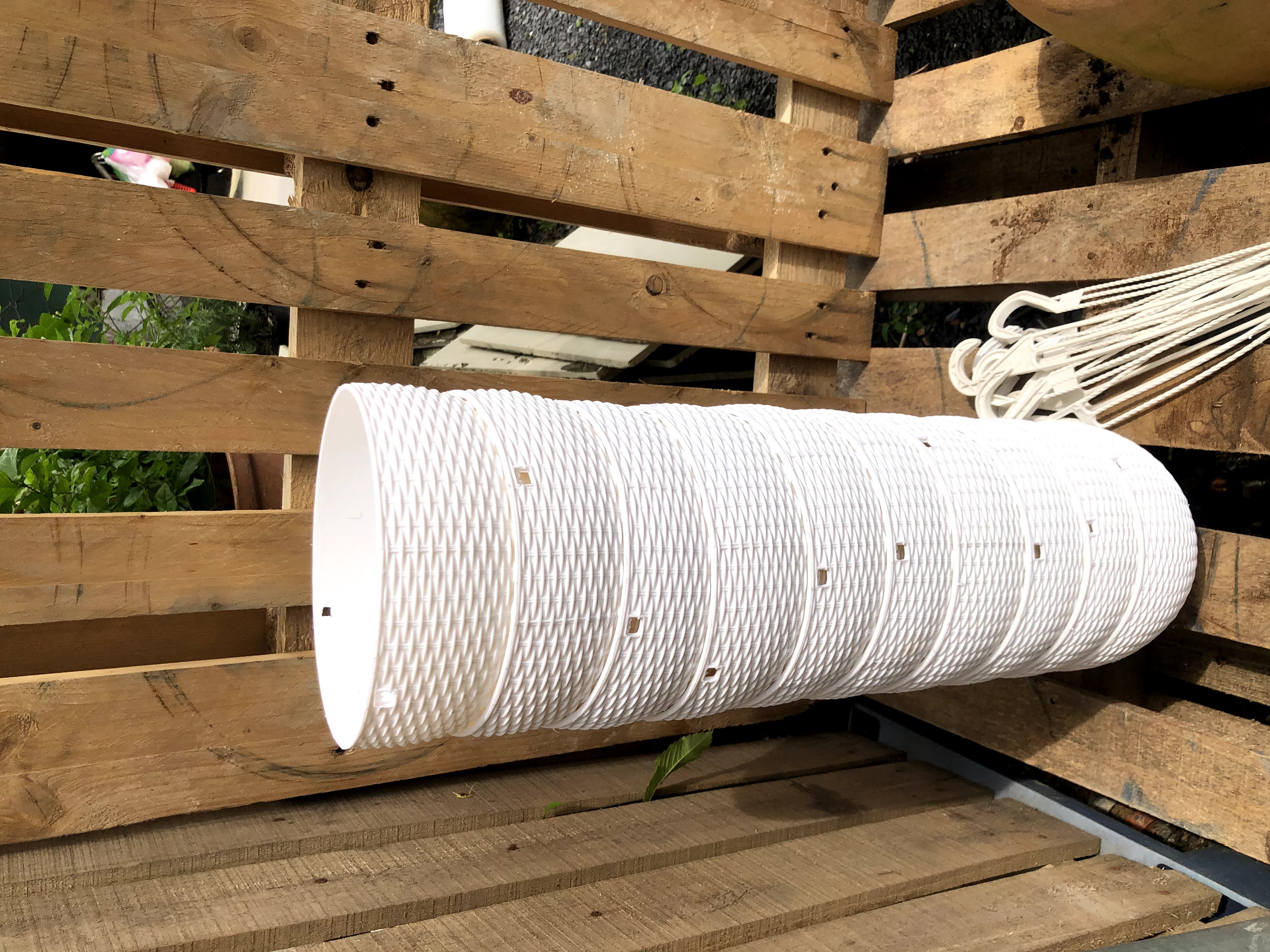 Bộ 10 chậu treo trồng cây mây đan tròn fi 20 x 10 cm