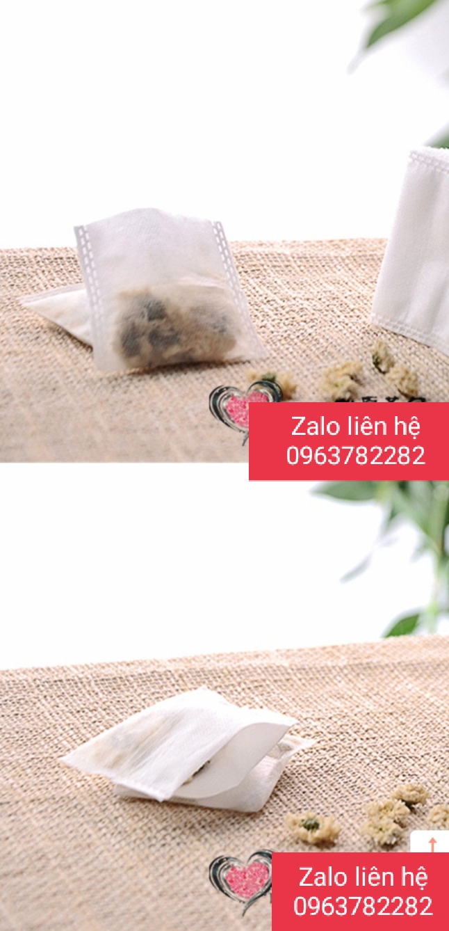 Set 100 túi lọc trà không dây kích thước 5.5*7 cm vải không dệt