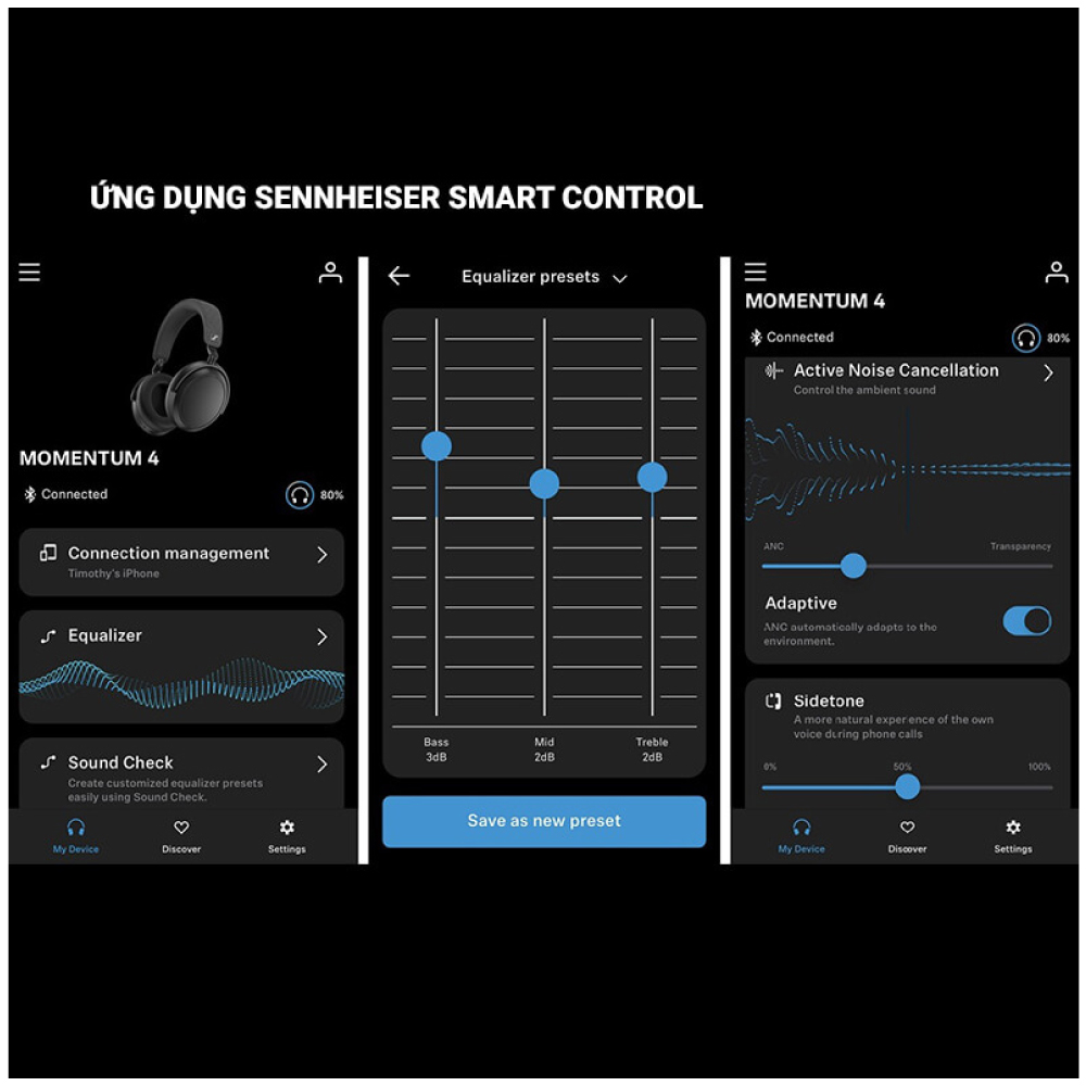 Tai nghe Sennheiser Momentum Wireless 4 - Hàng chính hãng