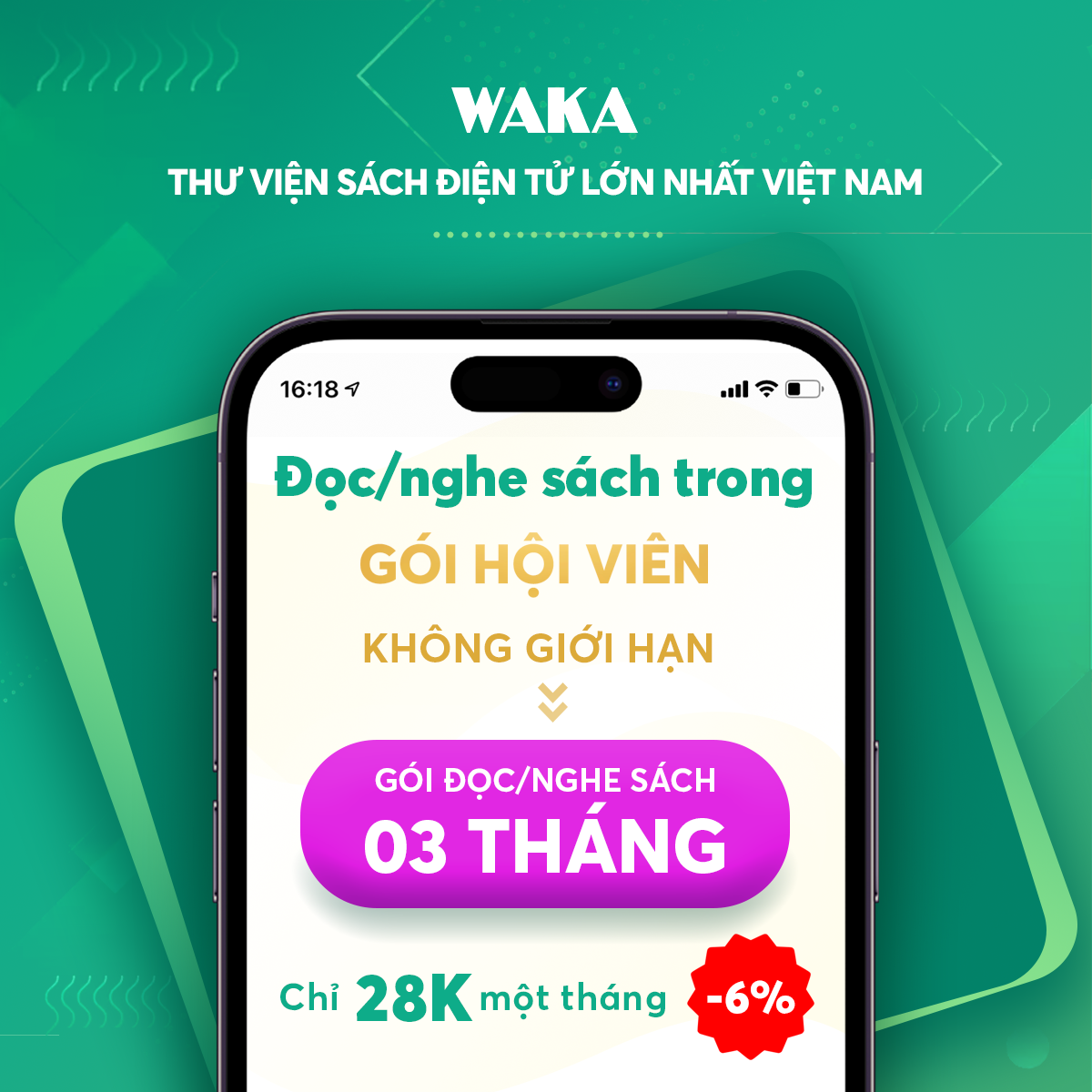 Hình ảnh Gói đọc sách điện tử Waka 03 tháng