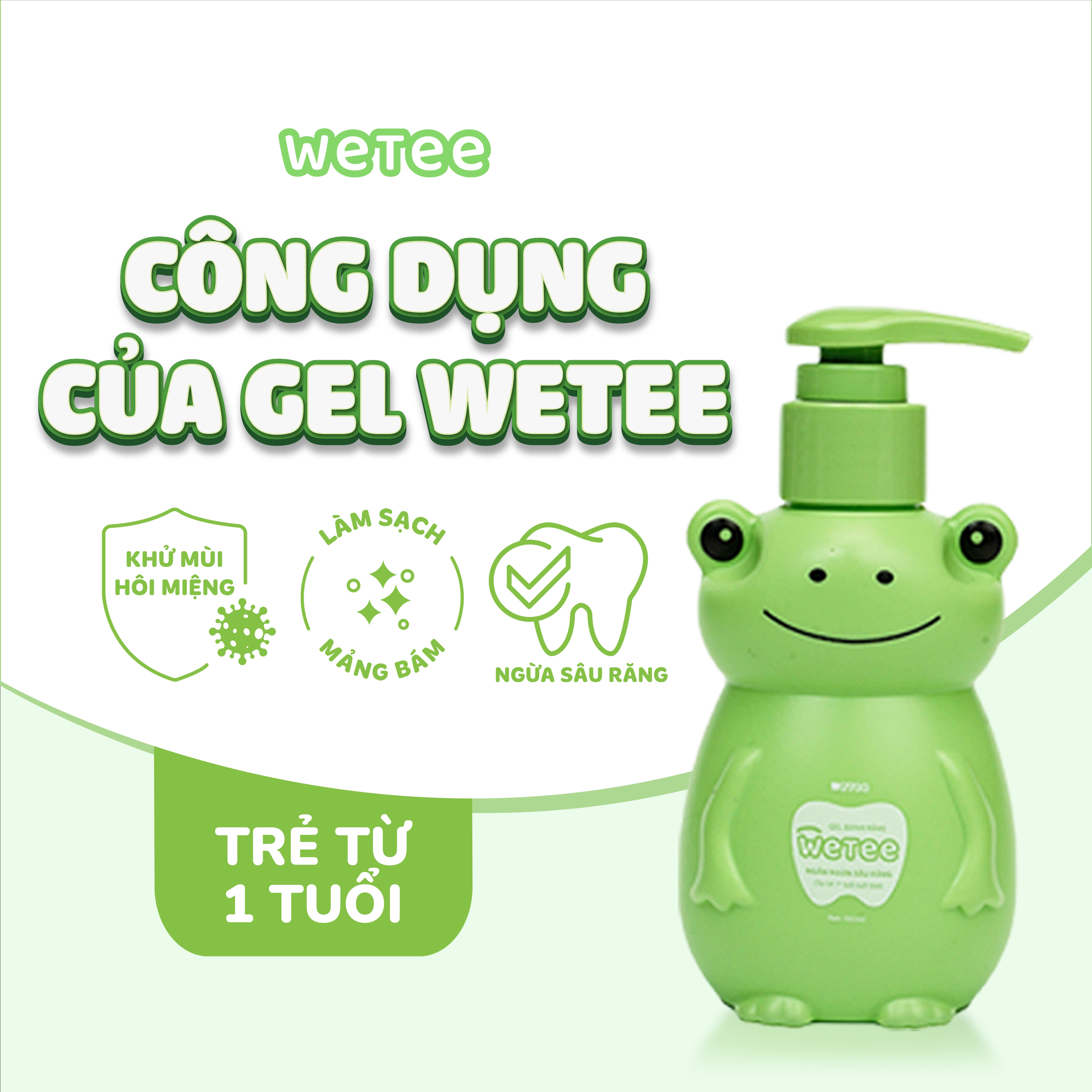 Gel Đánh Răng Wetee Cho Bé 100ml, Thiết Kế Dễ Thương