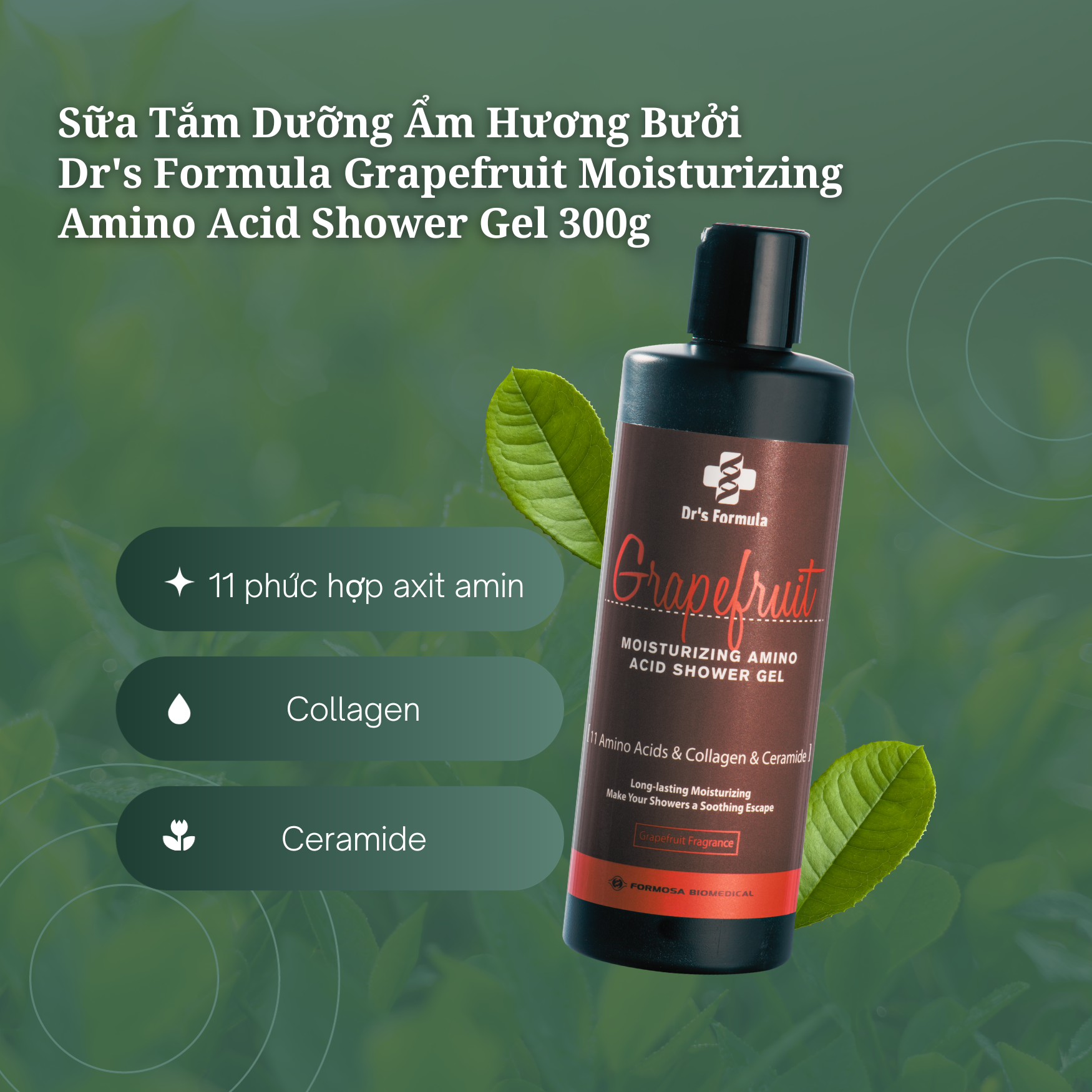 Sữa Tắm Axit Amin Hương Bưởi Dưỡng Ẩm Dr's Formula Grapefruit Moisturizing Amino Acid Shower Gel