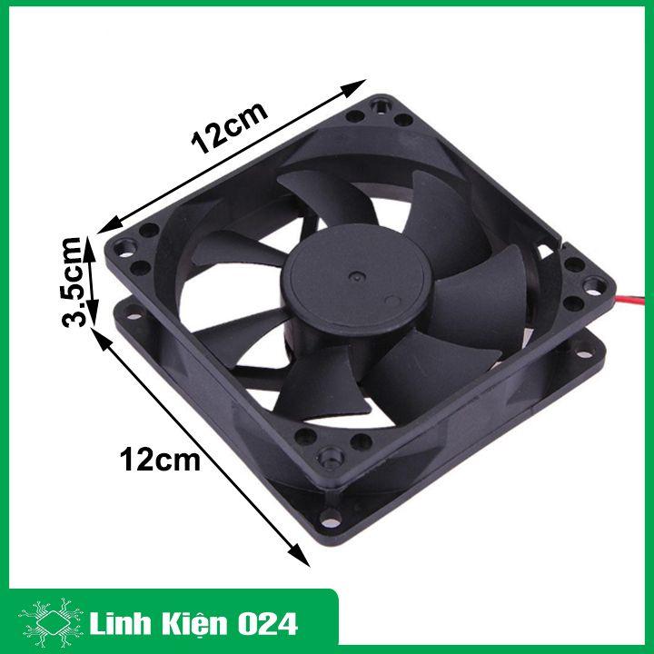 Quạt tản nhiệt 12x12x3.5cm điện áp 24V làm mát, tản nhiệt máy