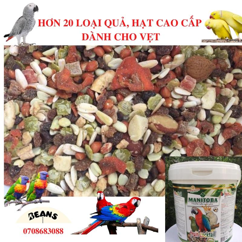 Fruit cocktail trái cây sấy khô cao cấp cho dành cho vẹt như xám , amazons , cockatoo, macaw ,...