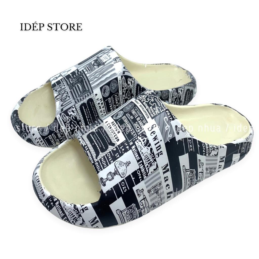 Dép bánh mì Nam quai ngang chữ SEWING cao 3.5cm đúc siêu nhẹ iDÉP - DL175