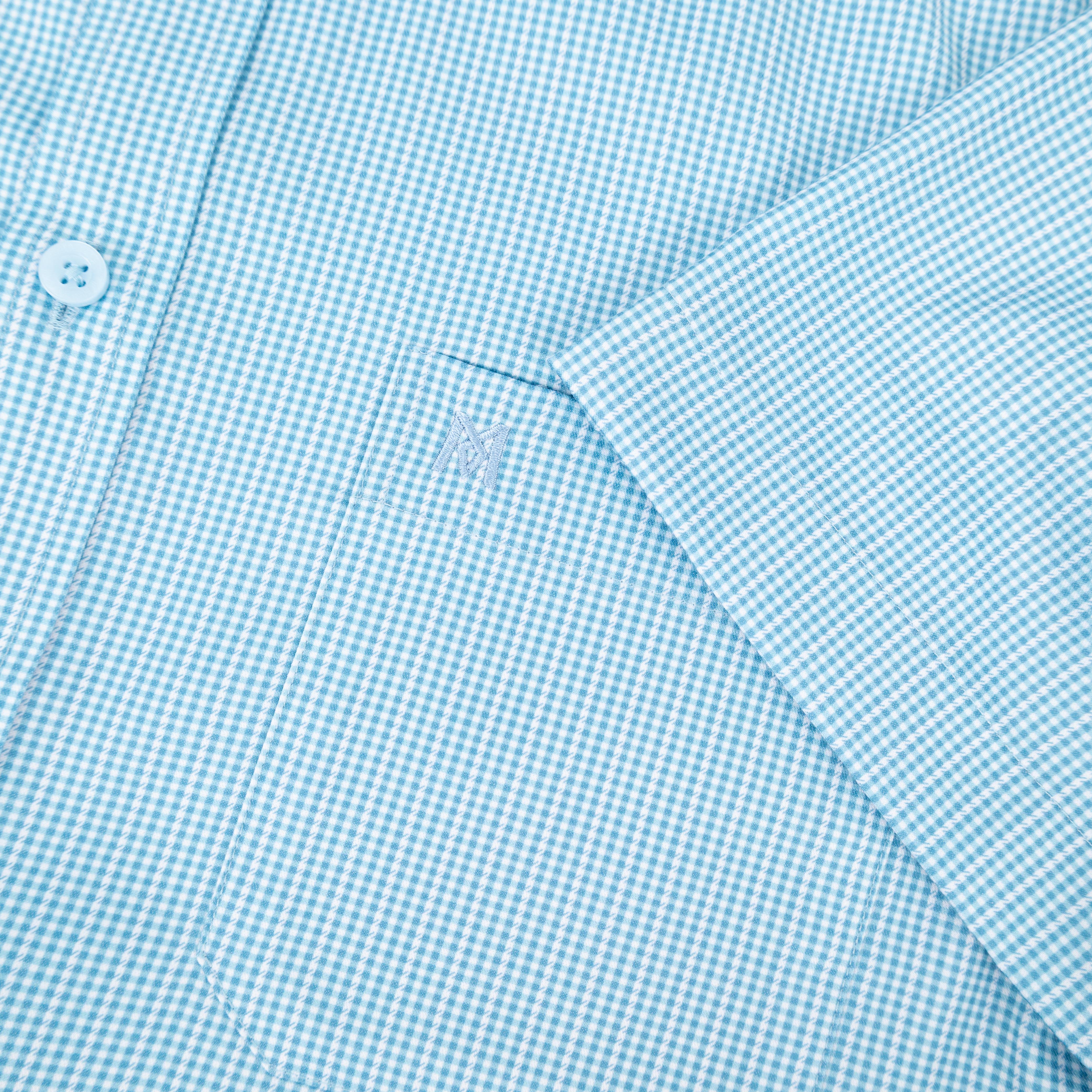 Áo sơ mi nam KHATOCO ngắn tay A1MN538S2-CNCR872-2711-N